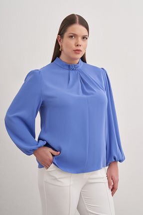 بلوز بنفش زنانه ساده Aker - کد 899342789