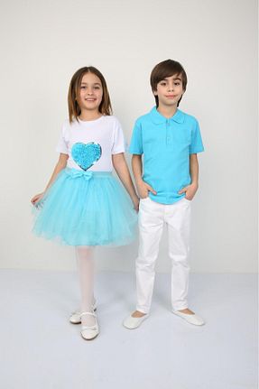 ست بالاتنه و پائین تنه فیروزه ای بچه گانه لیکرا nacar çarşı - کد 900169780