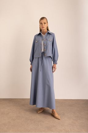 کت سرمه ای زنانه Relaxed Aker - کد 899343938