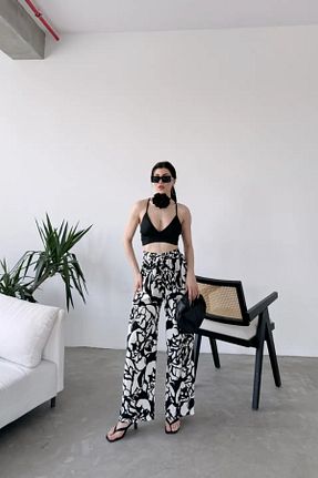 شلوار سفید زنانه پنبه ای MODA - کد 899335156