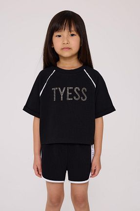 تیشرت مشکی بچه گانه رگولار Tyess - کد 900190978