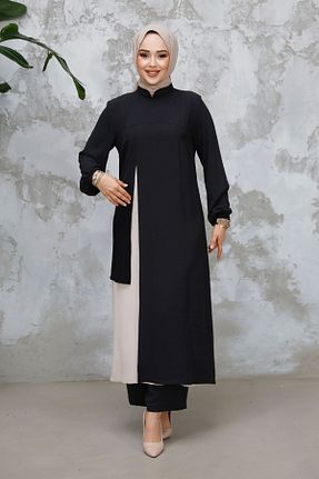 ست بالاتنه و پائین تنه حجاب مشکی زنانه رگولار Neva Style - کد 899379801
