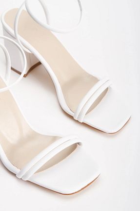 کفش پاشنه بلند کلاسیک سفید زنانه چرم مصنوعی elvinshoes - کد 899387050
