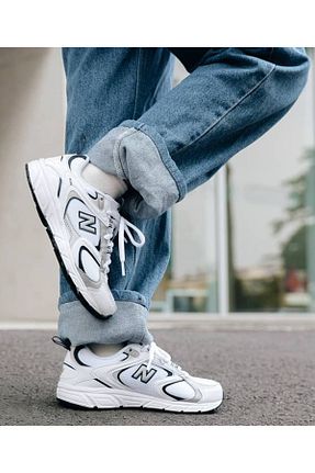 کفش اسنیکر سفید زنانه بند دار New Balance - کد 899380052