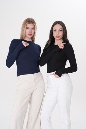 بلوز مشکی زنانه ساده ZEYWEAR - کد 899384761