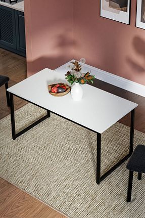 میز آشپزخانه سفید Suntalam Ceramical - کد 900200488
