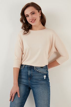 بلوز بژ زنانه ساده Lela - کد 465556454