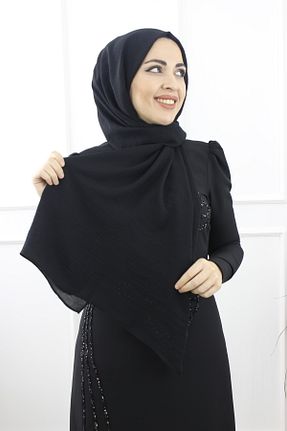 روسری مشکی شیفون Modabanuda - کد 899390137