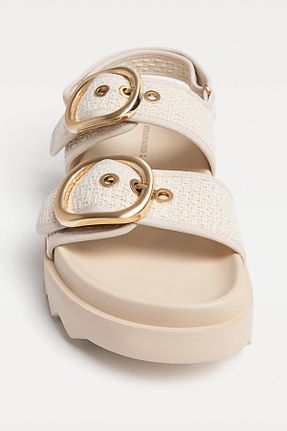 صندل نباتی زنانه پاشنه تخت Stradivarius - کد 899395331