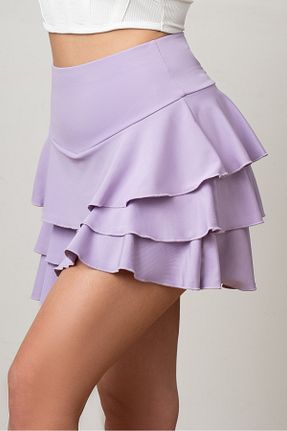 دامن بنفش زنانه پارچه RİZZ - کد 899395322