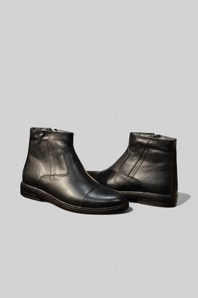 بوت / نیم بوت مشکی مردانه چرم خالص Boots - کد 899423953