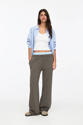 شلوار طوسی زنانه پنبه ای Pull & Bear - کد 899423927