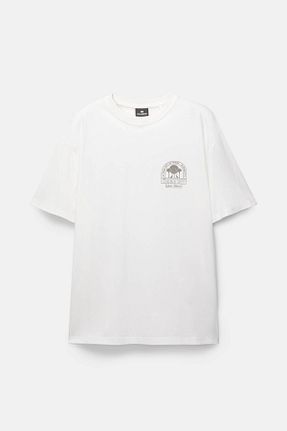 تیشرت سفید مردانه رگولار Pull & Bear - کد 899471177