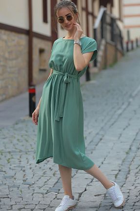لباس سبز زنانه بافتنی armonika - کد 3027757