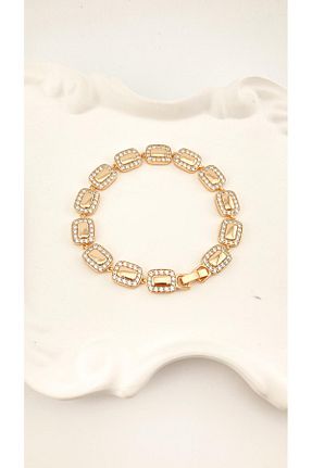 دستبند استیل (فولاد) زرد زنانه روکش طلا Miracle Jewelry - کد 899426776