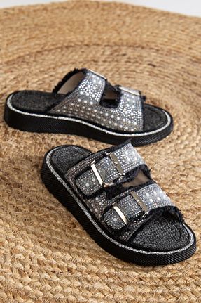 صندل مشکی زنانه پاشنه تخت Mc vay Shoes - کد 899429045
