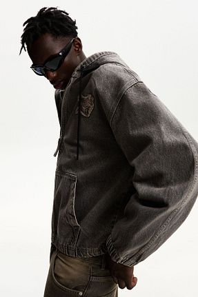 کت قهوه ای مردانه Relaxed Bershka - کد 899429912