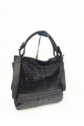کیف دوشی مشکی زنانه چرم مصنوعی eflanmoda - کد 899434930