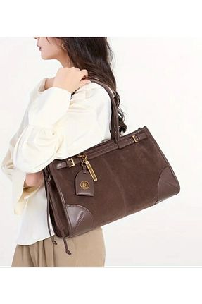 کیف دوشی قهوه ای زنانه چرم مصنوعی ARONA - کد 899433393