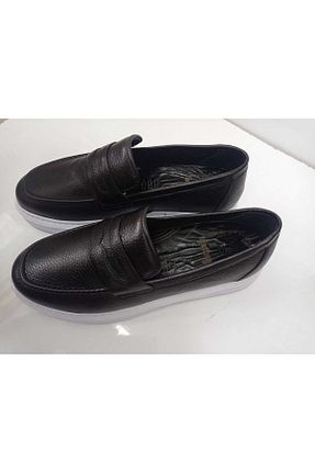 کفش کژوال مشکی مردانه چرم خالص ydf - کد 899434570