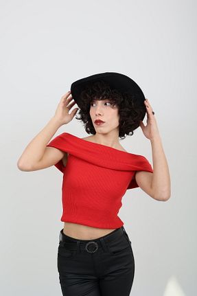 بلوز قرمز زنانه ساده Butik - کد 899446000