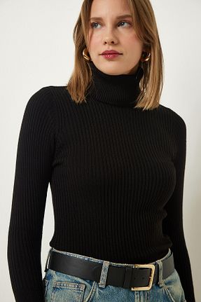 پلیور مشکی زنانه ساده Lovelyİstanbul - کد 852069369