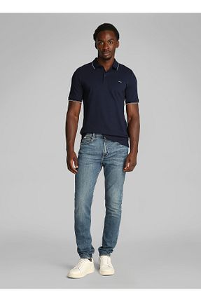 پولوشرت آبی مردانه پنبه - الاستین Calvin Klein - کد 900313575