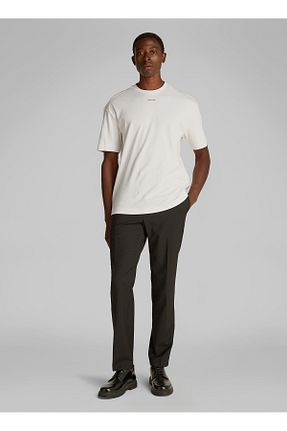 تیشرت سفید مردانه یقه دوچرخه Calvin Klein - کد 900311941