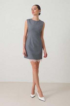 لباس طوسی زنانه بافتنی Setre - کد 899484812