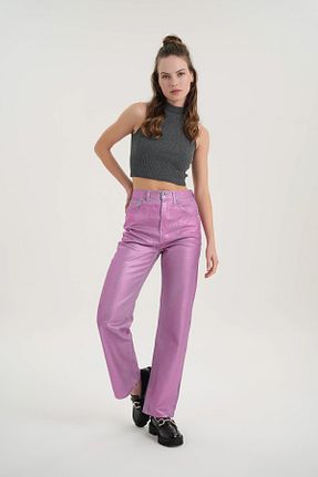 شلوار جین بنفش زنانه پاچه لوله تفنگی CROSS JEANS - کد 786575364