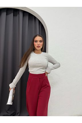 بلوز طوسی زنانه ساده RESSHO - کد 899494947