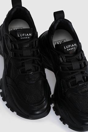 کفش اسنیکر مشکی زنانه بند دار Lufian - کد 899497036
