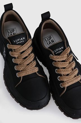 کفش اسنیکر مشکی زنانه بند دار Lufian - کد 899499696