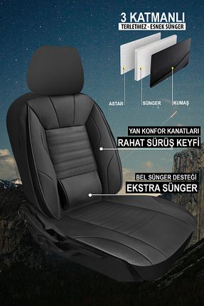 روکش صندلی خودرو مشکی GM-DESIGN - کد 899503586