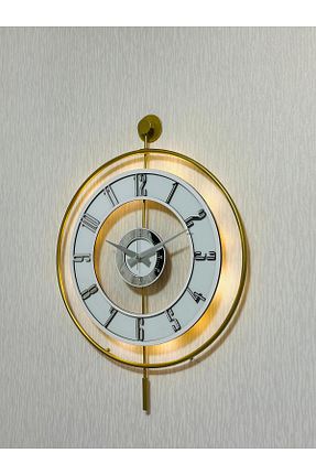 ساعت دیواری زرد 50 * 50 Pey Aksesuar - کد 899501852