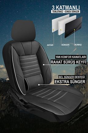 روکش صندلی خودرو سفید GM-DESIGN - کد 899503587