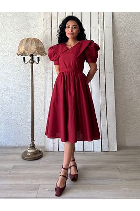 لباس زرشکی زنانه بافتنی KÜÇÜĞÜM BUTİK - کد 871388227