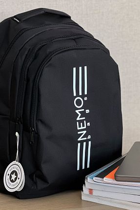 کیف مدرسه مشکی زنانه پارچه ای NEMO BAGS - کد 810882889