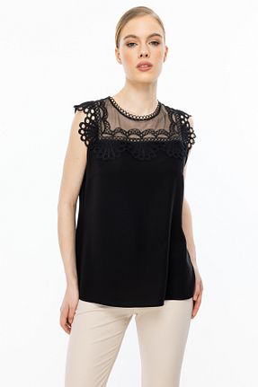 بلوز مشکی زنانه ساده Ekol - کد 899550068