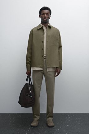 شلوار سبز مردانه پنبه ای Massimo Dutti - کد 899542530