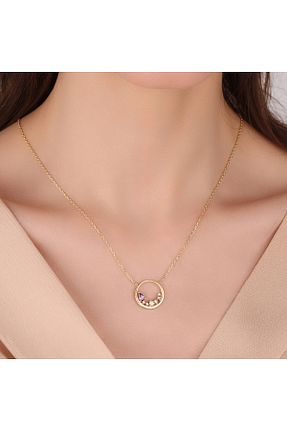 گردنبند نقره زرد زنانه 925 عیار Cecile Jewellery - کد 899553140