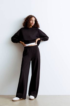 شلوار مشکی زنانه پنبه ای Pull & Bear - کد 899570038