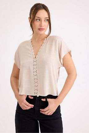 بلوز طوسی زنانه ساده Vitrin - کد 899570010