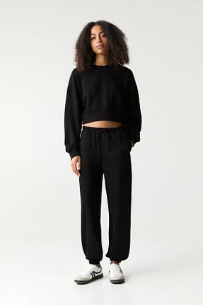 شلوار مشکی زنانه پنبه ای Pull & Bear - کد 899568907