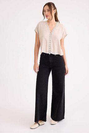 بلوز طوسی زنانه ساده Vitrin - کد 899570010