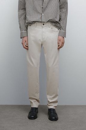 شلوار جین طوسی مردانه پنبه ای Massimo Dutti - کد 898556574