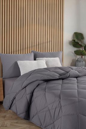لحاف تکنفره طوسی Silikon Formeya - کد 313386715