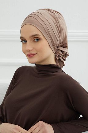 کلاه شنای حجاب قهوه ای زنانه Aisha