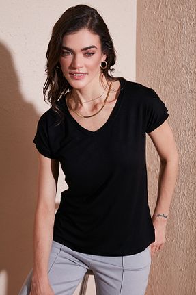 بلوز مشکی زنانه ساده Lela - کد 90679589