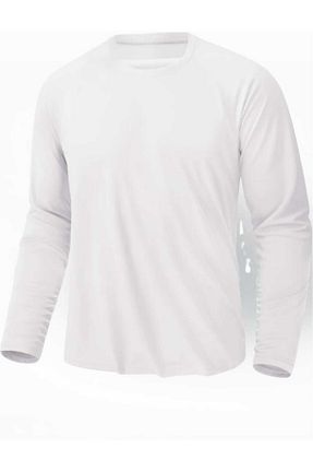 سوئیشرت سفید مردانه ساده TARZZİNG - کد 897499650